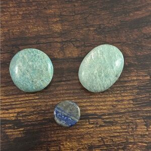 Ocean Jasper Palmstone set of 2 plus free gift